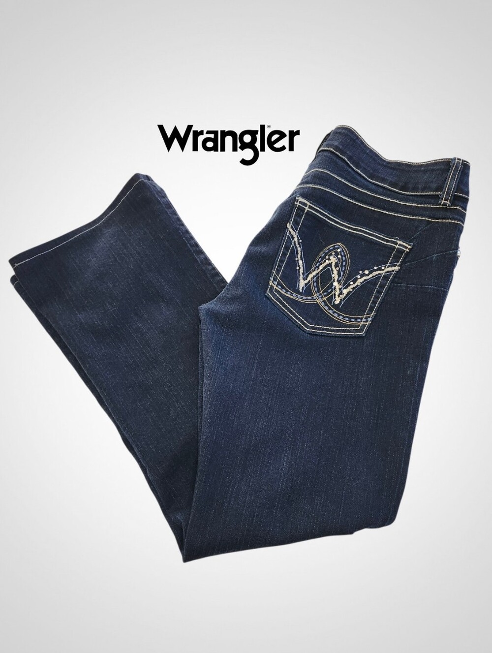 WRANGLER Dark Indigo Bootcut Jeans - 7/8